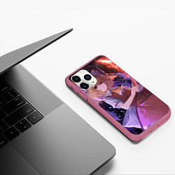 Чехол iPhone 11 Pro матовый Touhou Project Flandre Scarlet, цвет: 3D-малиновый — фото 2