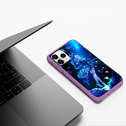 Чехол iPhone 11 Pro матовый Фурина Геншин Импакт, цвет: 3D-фиолетовый — фото 2