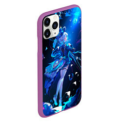 Чехол iPhone 11 Pro матовый Фурина Геншин Импакт, цвет: 3D-фиолетовый — фото 2