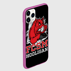 Чехол iPhone 11 Pro матовый FCSM hooligan, цвет: 3D-фиолетовый — фото 2