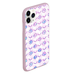 Чехол iPhone 11 Pro матовый Multiple eyes, цвет: 3D-розовый — фото 2