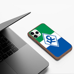 Чехол iPhone 11 Pro матовый Крылья Советов - футбольный клуб, цвет: 3D-коричневый — фото 2