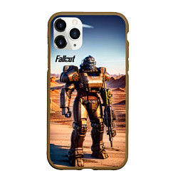 Чехол iPhone 11 Pro матовый Robot Fallout, цвет: 3D-коричневый