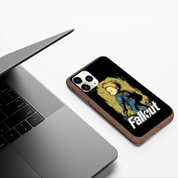Чехол iPhone 11 Pro матовый Fallout boy, цвет: 3D-коричневый — фото 2