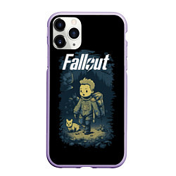 Чехол iPhone 11 Pro матовый Fallout boy, цвет: 3D-светло-сиреневый