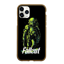 Чехол iPhone 11 Pro матовый Fallout green, цвет: 3D-коричневый