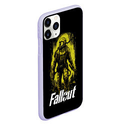 Чехол iPhone 11 Pro матовый Fallout green style, цвет: 3D-светло-сиреневый — фото 2