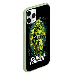 Чехол iPhone 11 Pro матовый Fallout poster game, цвет: 3D-салатовый — фото 2