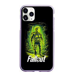 Чехол iPhone 11 Pro матовый Fallout game poster style, цвет: 3D-светло-сиреневый