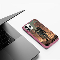 Чехол iPhone 11 Pro матовый Fallout пустоши, цвет: 3D-малиновый — фото 2