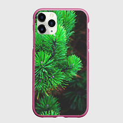 Чехол iPhone 11 Pro матовый Зелёный лес России, цвет: 3D-малиновый
