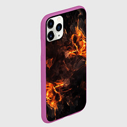 Чехол iPhone 11 Pro матовый Огонь и дым, цвет: 3D-фиолетовый — фото 2