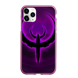 Чехол iPhone 11 Pro матовый Quake фиолетовый, цвет: 3D-малиновый