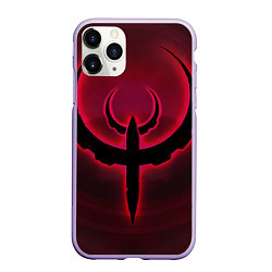 Чехол iPhone 11 Pro матовый Quake красный, цвет: 3D-светло-сиреневый