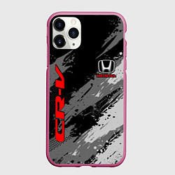 Чехол iPhone 11 Pro матовый Honda cr-v - Монохром, цвет: 3D-малиновый