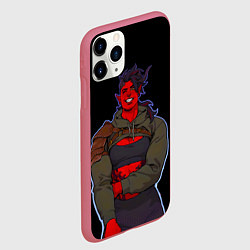 Чехол iPhone 11 Pro матовый Карлах - Baldurs gate 3, цвет: 3D-малиновый — фото 2