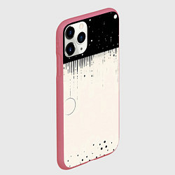 Чехол iPhone 11 Pro матовый Снежный пейзаж зимней ночью, цвет: 3D-малиновый — фото 2