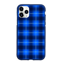 Чехол iPhone 11 Pro матовый Шотландка синий, цвет: 3D-тёмно-синий