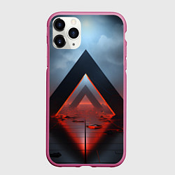Чехол iPhone 11 Pro матовый Дорога абстракций, цвет: 3D-малиновый