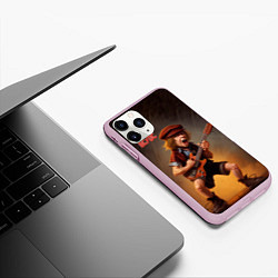 Чехол iPhone 11 Pro матовый ACDC art, цвет: 3D-розовый — фото 2