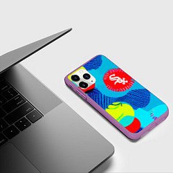 Чехол iPhone 11 Pro матовый Chicago White Sox - baseball team, цвет: 3D-фиолетовый — фото 2