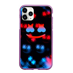 Чехол iPhone 11 Pro матовый Marshmello skibidi dob dob, цвет: 3D-фиолетовый