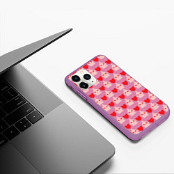 Чехол iPhone 11 Pro матовый Безопасный секс, цвет: 3D-фиолетовый — фото 2
