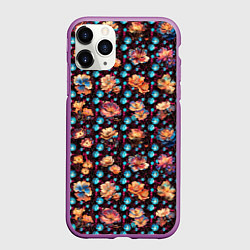 Чехол iPhone 11 Pro матовый Фантастические маки, цвет: 3D-фиолетовый