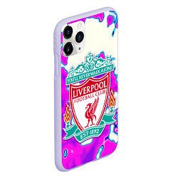 Чехол iPhone 11 Pro матовый Ливерпуль спорт клуб, цвет: 3D-светло-сиреневый — фото 2
