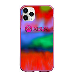 Чехол iPhone 11 Pro матовый Xbox game studio neon, цвет: 3D-малиновый