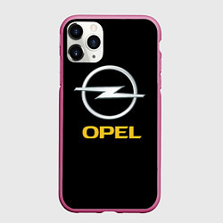 Чехол iPhone 11 Pro матовый Opel sport car, цвет: 3D-малиновый
