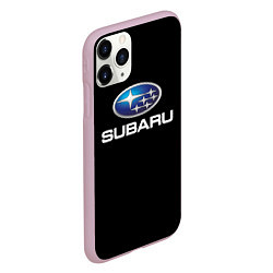 Чехол iPhone 11 Pro матовый Subaru sport auto car, цвет: 3D-розовый — фото 2