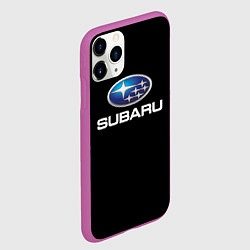 Чехол iPhone 11 Pro матовый Subaru sport auto car, цвет: 3D-фиолетовый — фото 2