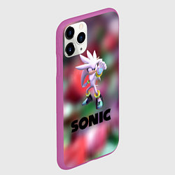 Чехол iPhone 11 Pro матовый Ехидна Наклз соник, цвет: 3D-фиолетовый — фото 2