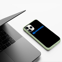 Чехол iPhone 11 Pro матовый Daewoo sport korea, цвет: 3D-салатовый — фото 2