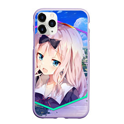 Чехол iPhone 11 Pro матовый Kaguya-sama wa Kokurasetai Чика Фудживара, цвет: 3D-светло-сиреневый