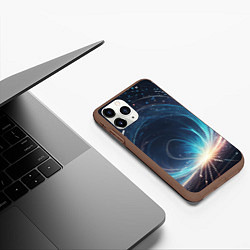 Чехол iPhone 11 Pro матовый Космический абстрактный узор - нейросеть, цвет: 3D-коричневый — фото 2