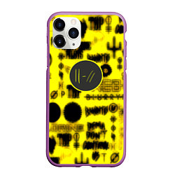 Чехол iPhone 11 Pro матовый Twenty one pilots logobombing, цвет: 3D-фиолетовый