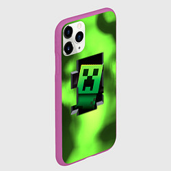 Чехол iPhone 11 Pro матовый Creeper acid, цвет: 3D-фиолетовый — фото 2