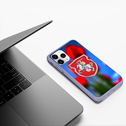 Чехол iPhone 11 Pro матовый Belarus summer, цвет: 3D-светло-сиреневый — фото 2