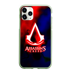 Чехол iPhone 11 Pro матовый Assassins Creed fire, цвет: 3D-салатовый