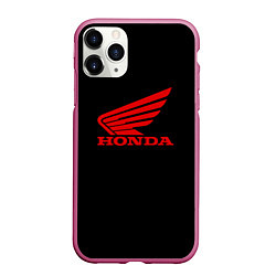 Чехол iPhone 11 Pro матовый Honda sportcar, цвет: 3D-малиновый