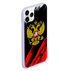 Чехол iPhone 11 Pro матовый Russia stripes, цвет: 3D-светло-сиреневый — фото 2