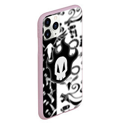 Чехол iPhone 11 Pro матовый Bleach logo blur anime black, цвет: 3D-розовый — фото 2