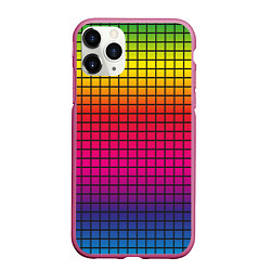 Чехол iPhone 11 Pro матовый Палитра rgb, цвет: 3D-малиновый