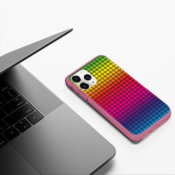 Чехол iPhone 11 Pro матовый Палитра rgb, цвет: 3D-малиновый — фото 2