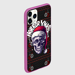 Чехол iPhone 11 Pro матовый Horror xmas, цвет: 3D-фиолетовый — фото 2