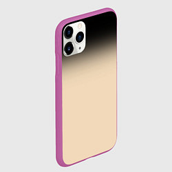 Чехол iPhone 11 Pro матовый Градиент: от черного к телесному, цвет: 3D-фиолетовый — фото 2