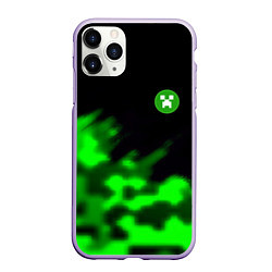 Чехол iPhone 11 Pro матовый Creeper steel, цвет: 3D-светло-сиреневый