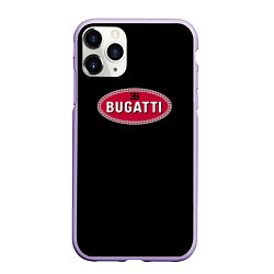 Чехол iPhone 11 Pro матовый Bugatti auto, цвет: 3D-светло-сиреневый